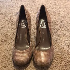 Snake skin Jessica Simpson heels